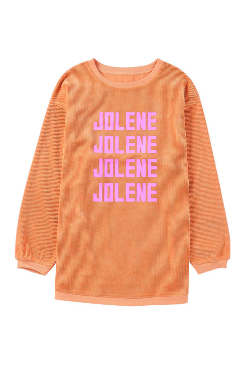 Ribbed Corduroy Oversized Sweatshirt